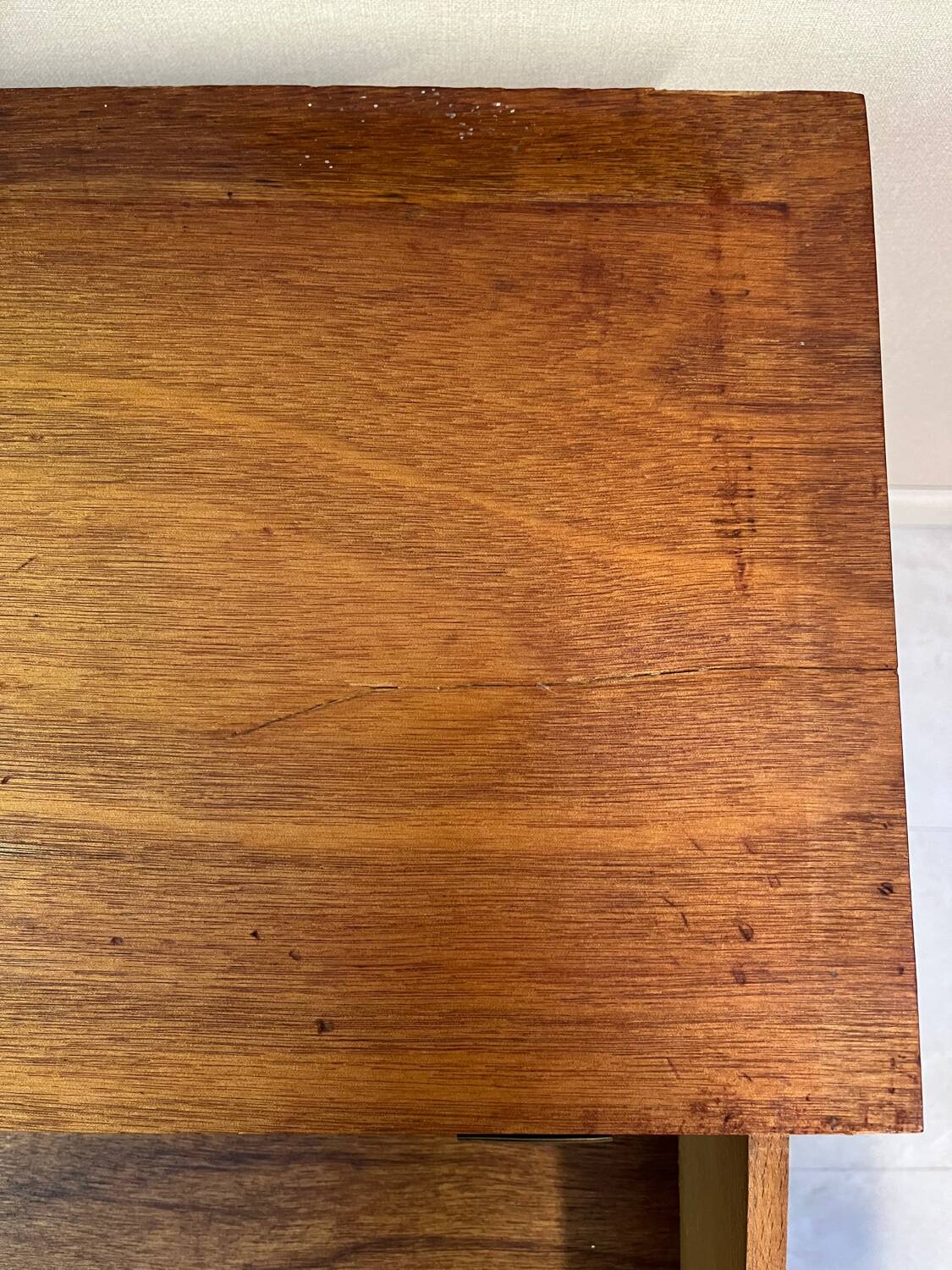 Folding wood and metal school desk