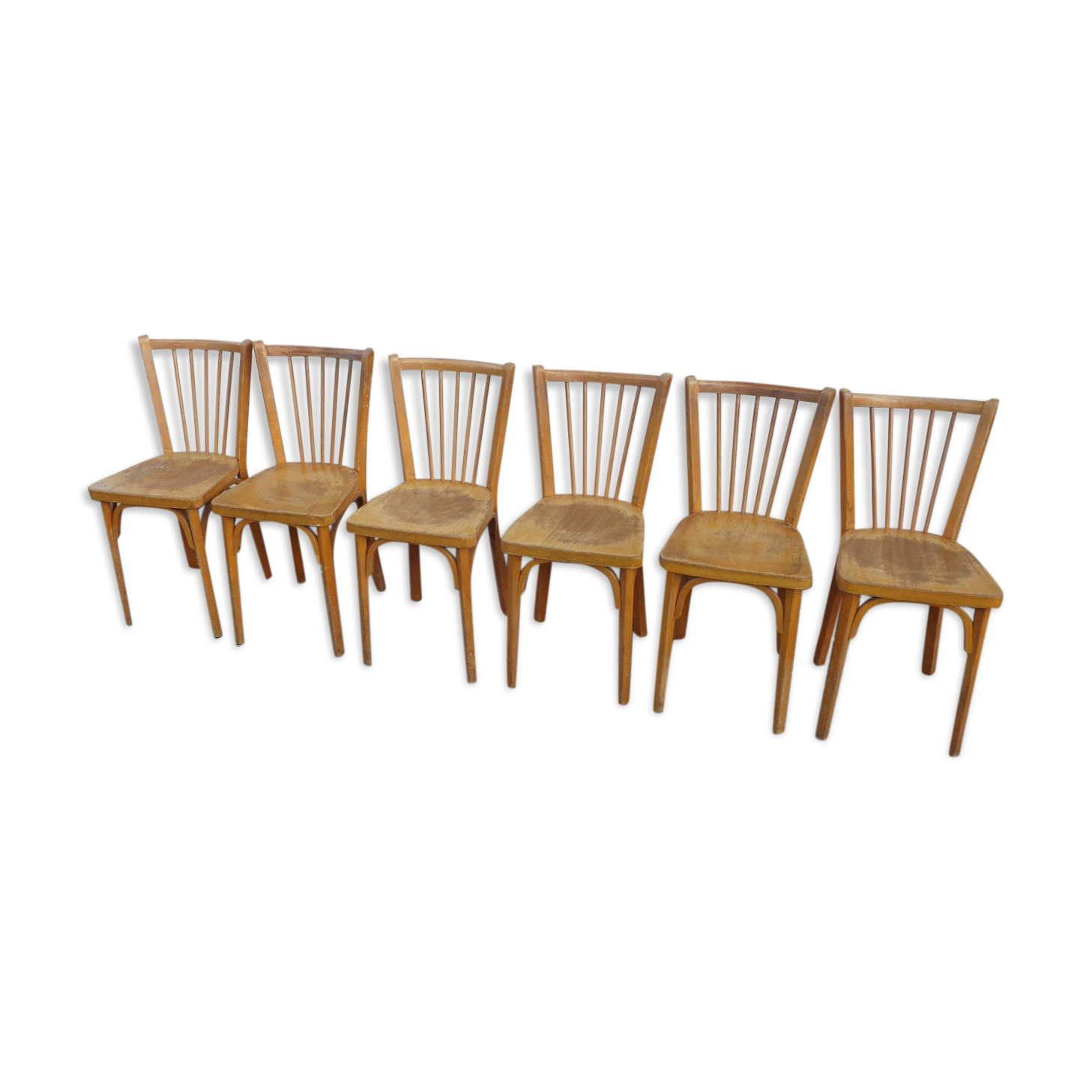 6 chaises baumann de bistrot