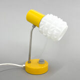 Lampe de chevet jaune et blanche jaune et blanche du milieu du siècle, années 1970