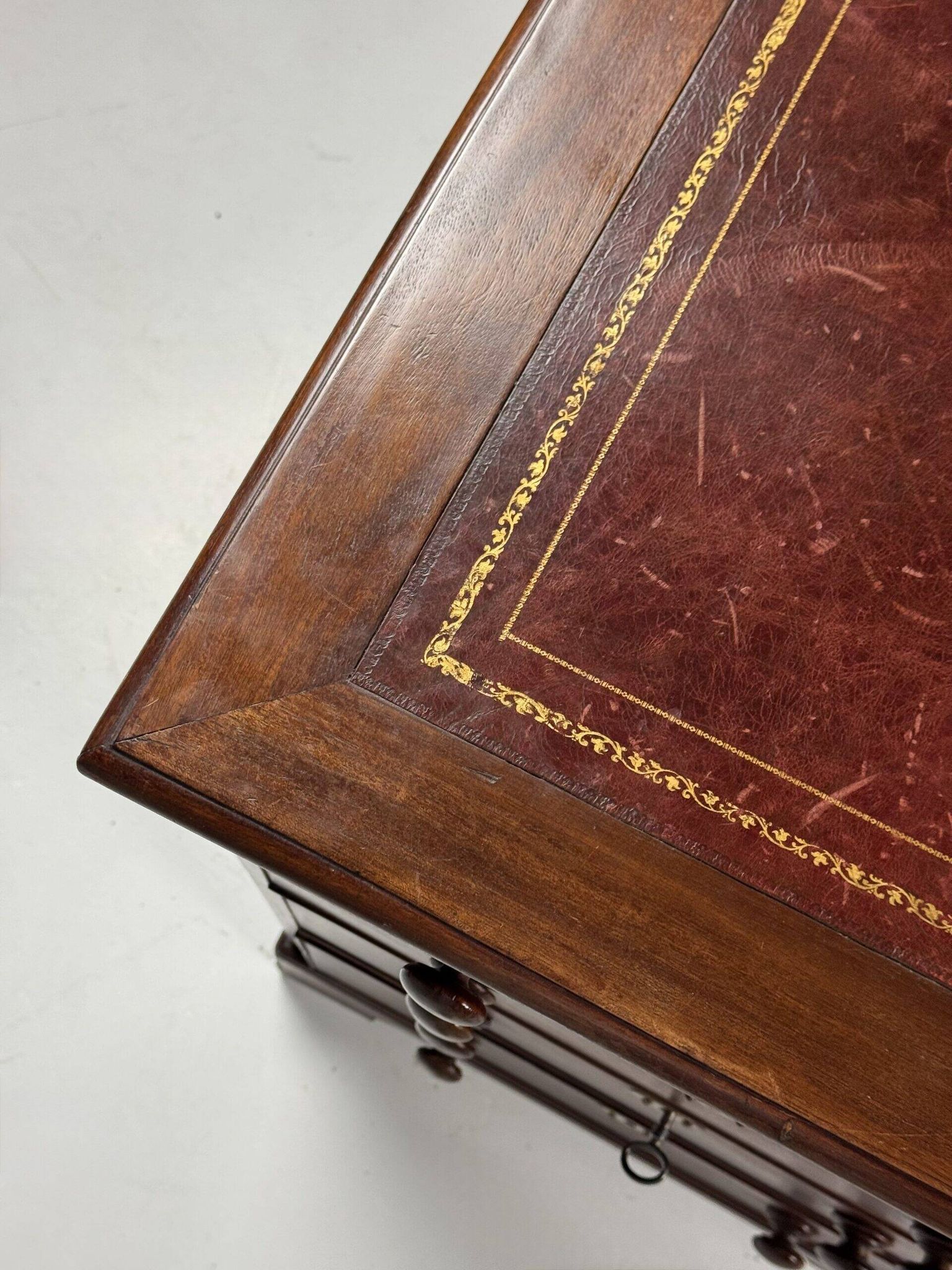 Mahogany partner desk English 19th century
