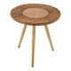 1970s Czech Wicker and Wood Side Table by Jan Kalous for ÚLUV