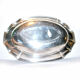Silver metal oval plate Gallia