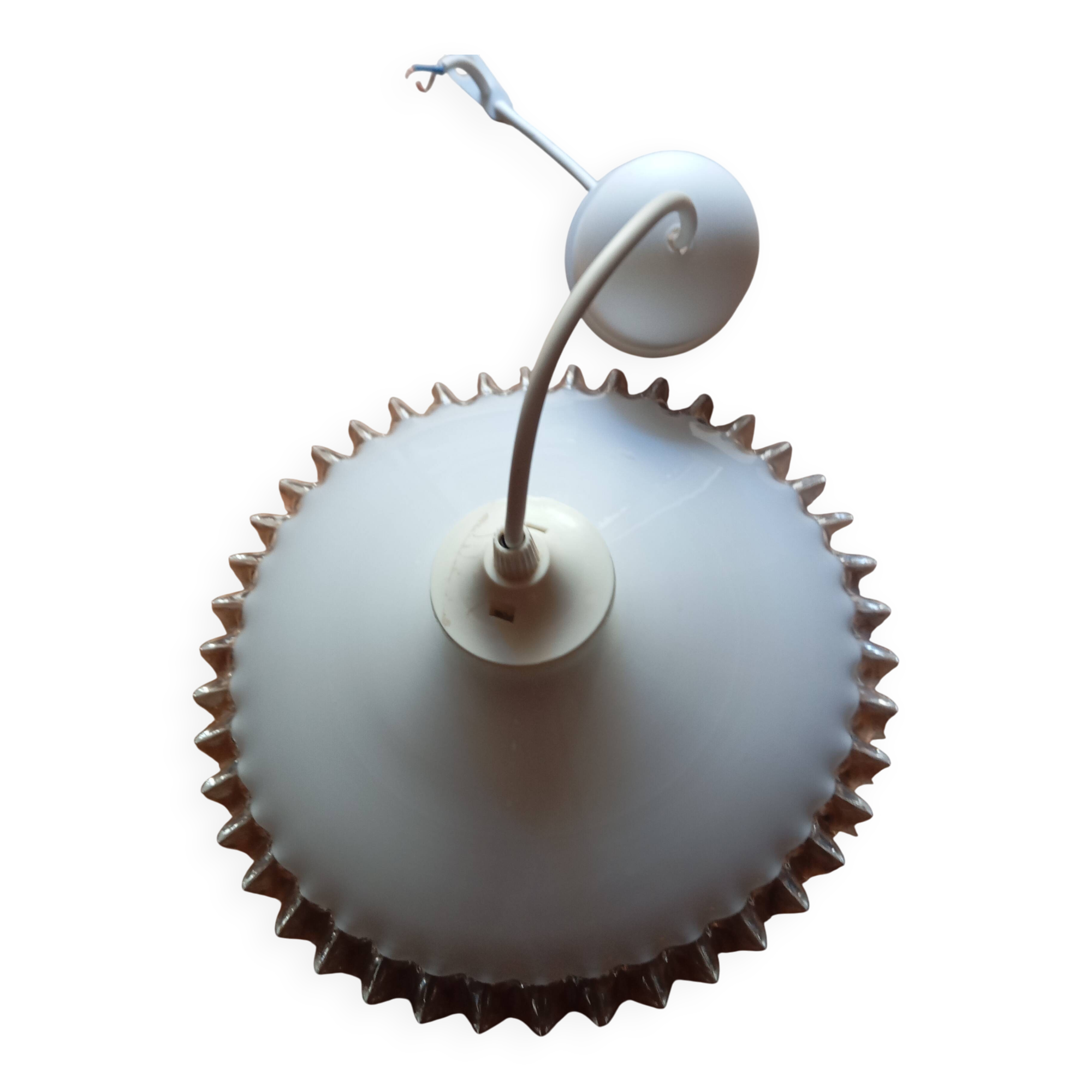 Opaline glass suspension ceiling light