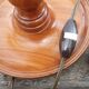 Vintage turned wood lamp FREE DELIVERY