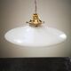 Suspension opaline white smooth art deco 1930
