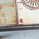 Roger Capron steel and ceramic coffee table