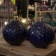 Blue glazed ceramic lamp base