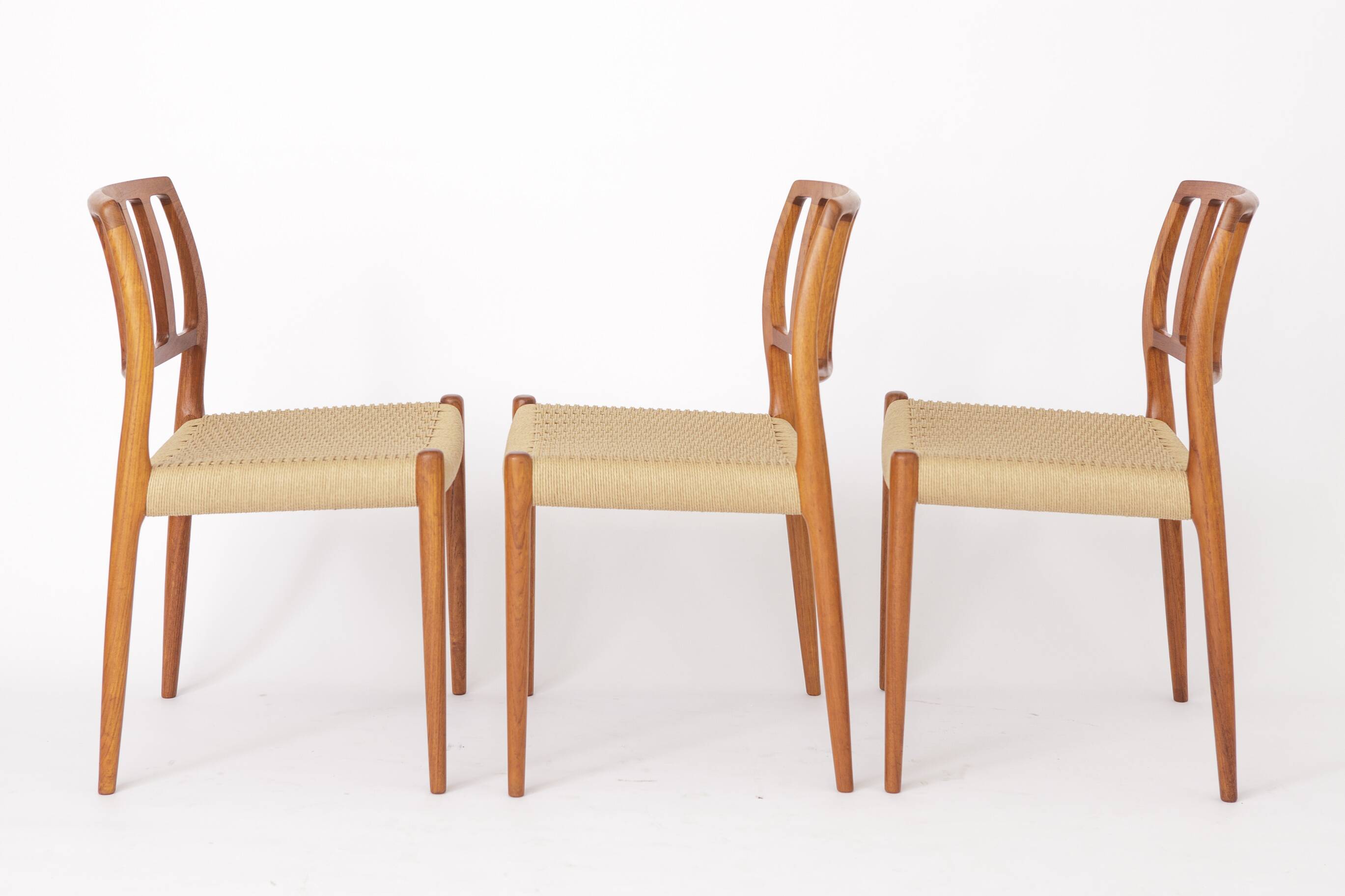 6 Niels Otto Møller Model 83 Chairs – Danish Teak Dining Chairs, 1970s