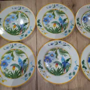 Lot 7 Large Flat Plates Porcelain ARA Pier Import
