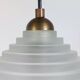 Vintage Art Deco Revival Pendant light glass brass
