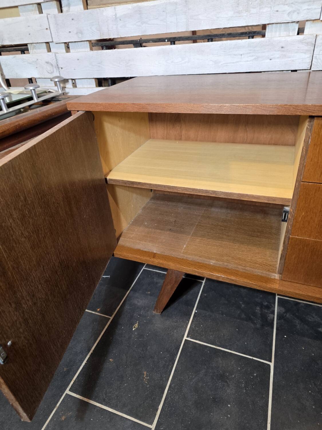 Vintage oak enfilade from the 1960s.