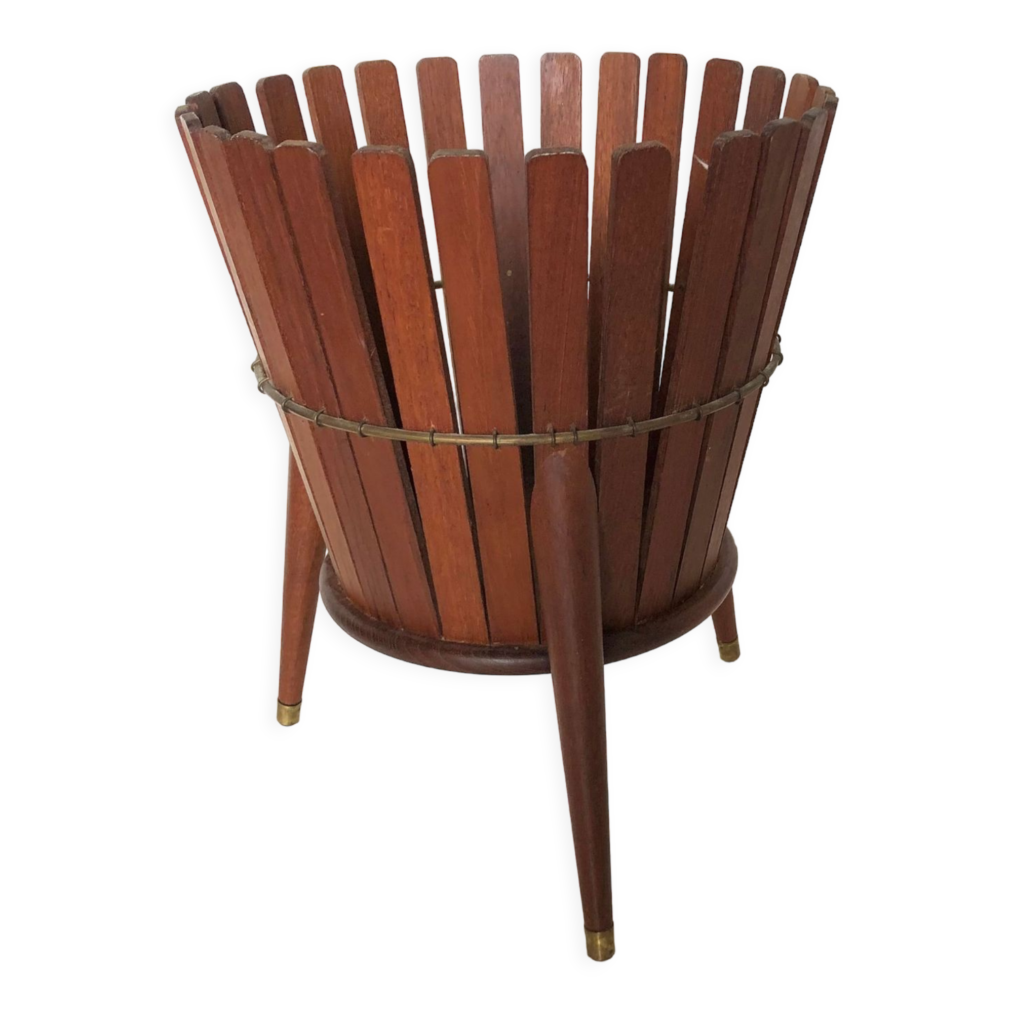 Scandinavian teak pot cover