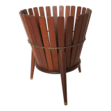 Scandinavian teak pot cover