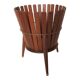 Cache pot scandinave tripode en teck