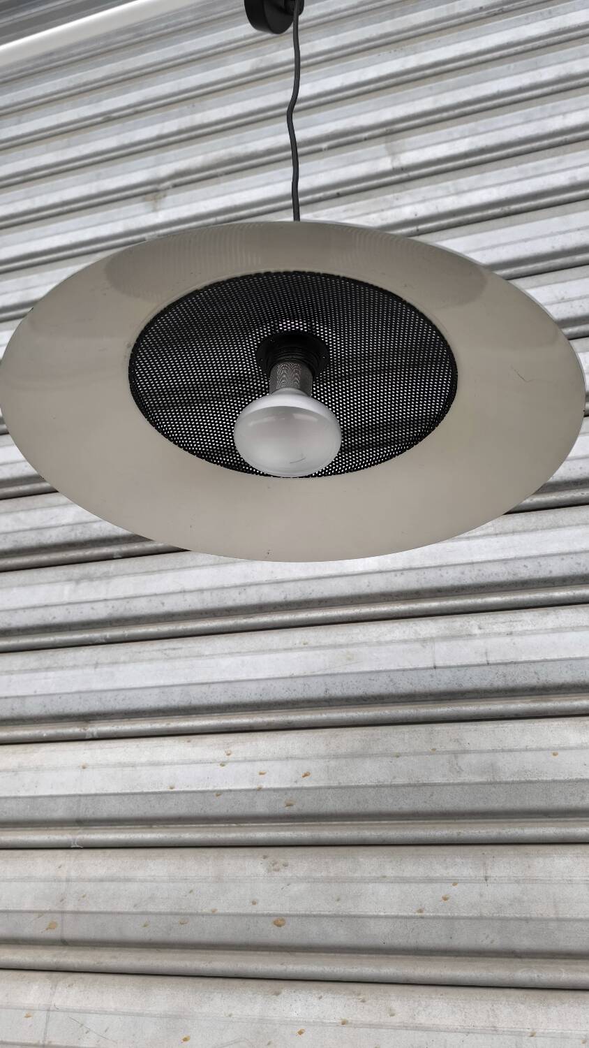 Perforated lacquered sheet metal suspension from the 90s