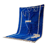 Tapis marocain berbère bleu en laine 200cmx300cm