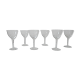 Lot 6 glasses with chiseled crystal liquor Top.11,3 cm Diameter edge sup. 6 cm