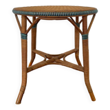 Guéridon table basse vintage en rotin