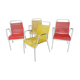 Set of 4 garden armchairs