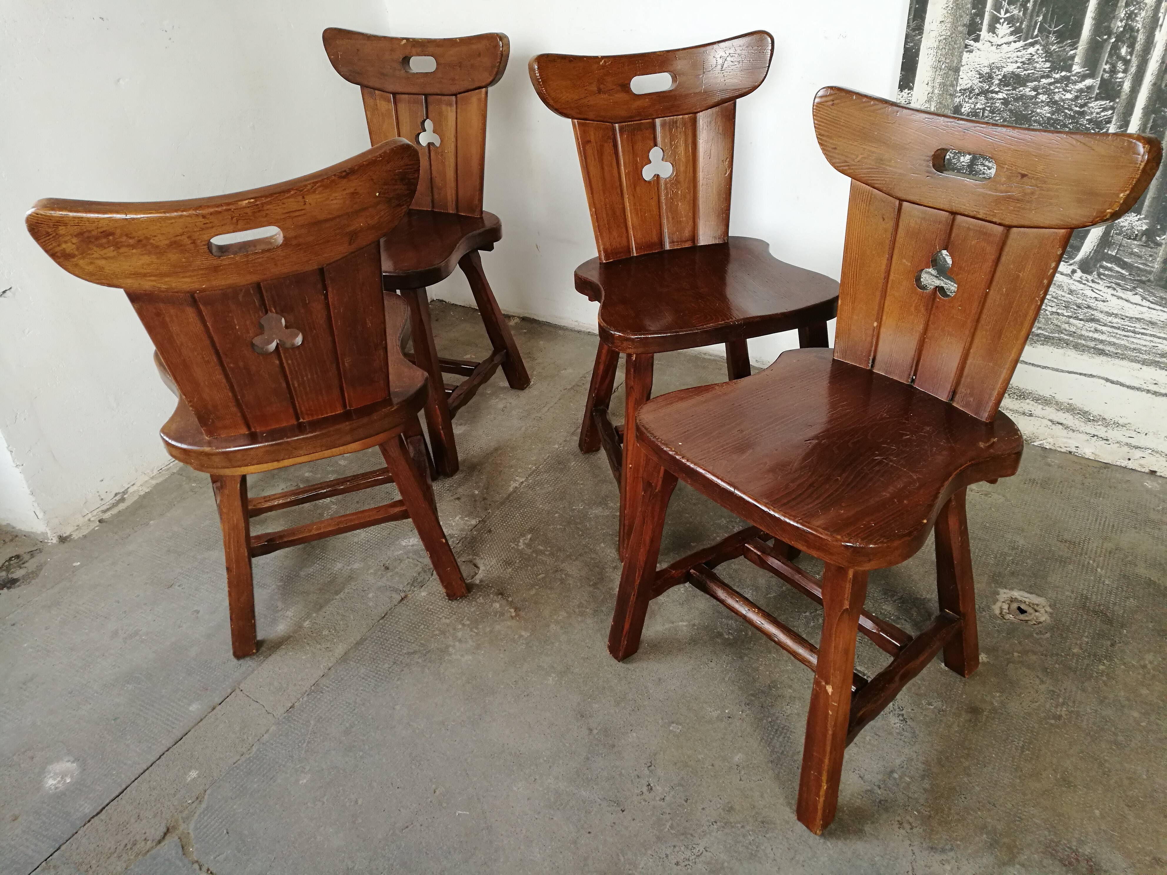 Mountain-spirit pine chairs, farmhouse
