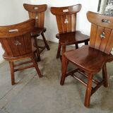 Chaises en pin esprit montagne, ferme
