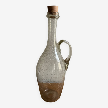 BIOT carafe blown and bubbled glass