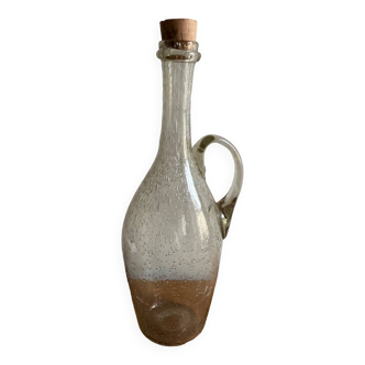 BIOT carafe blown and bubbled glass