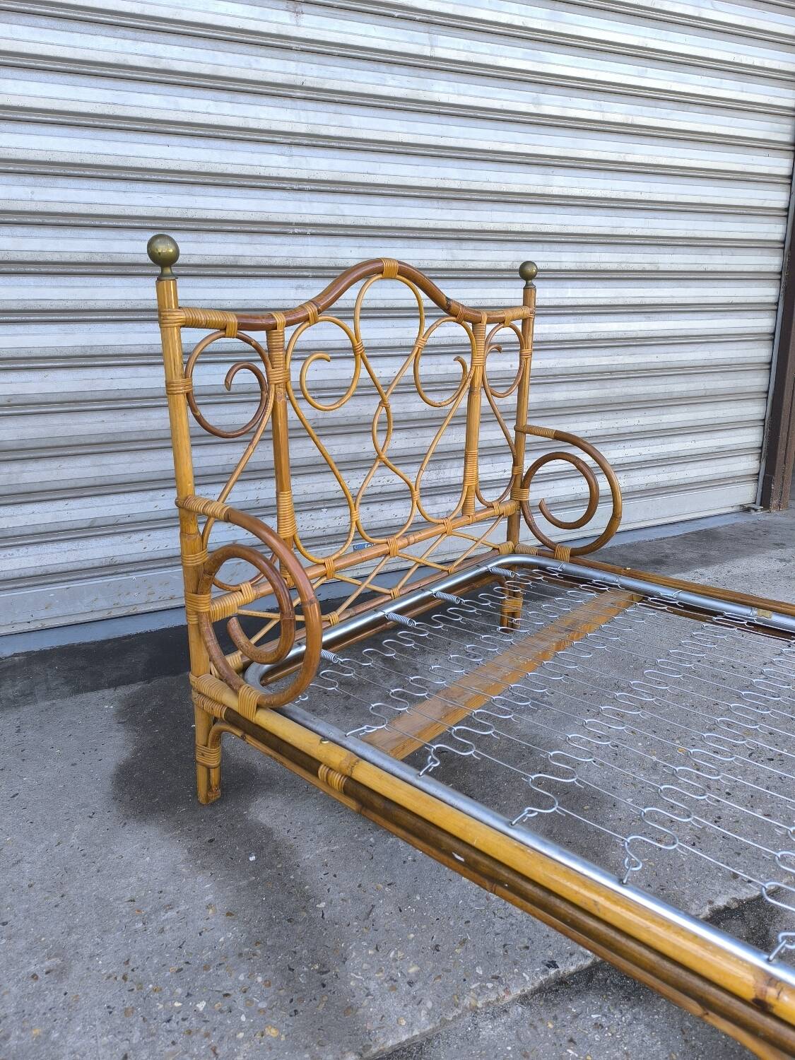Rattan bed 1960