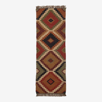 2 x 6 jute handwoven kilim runner rug, carpet runner.