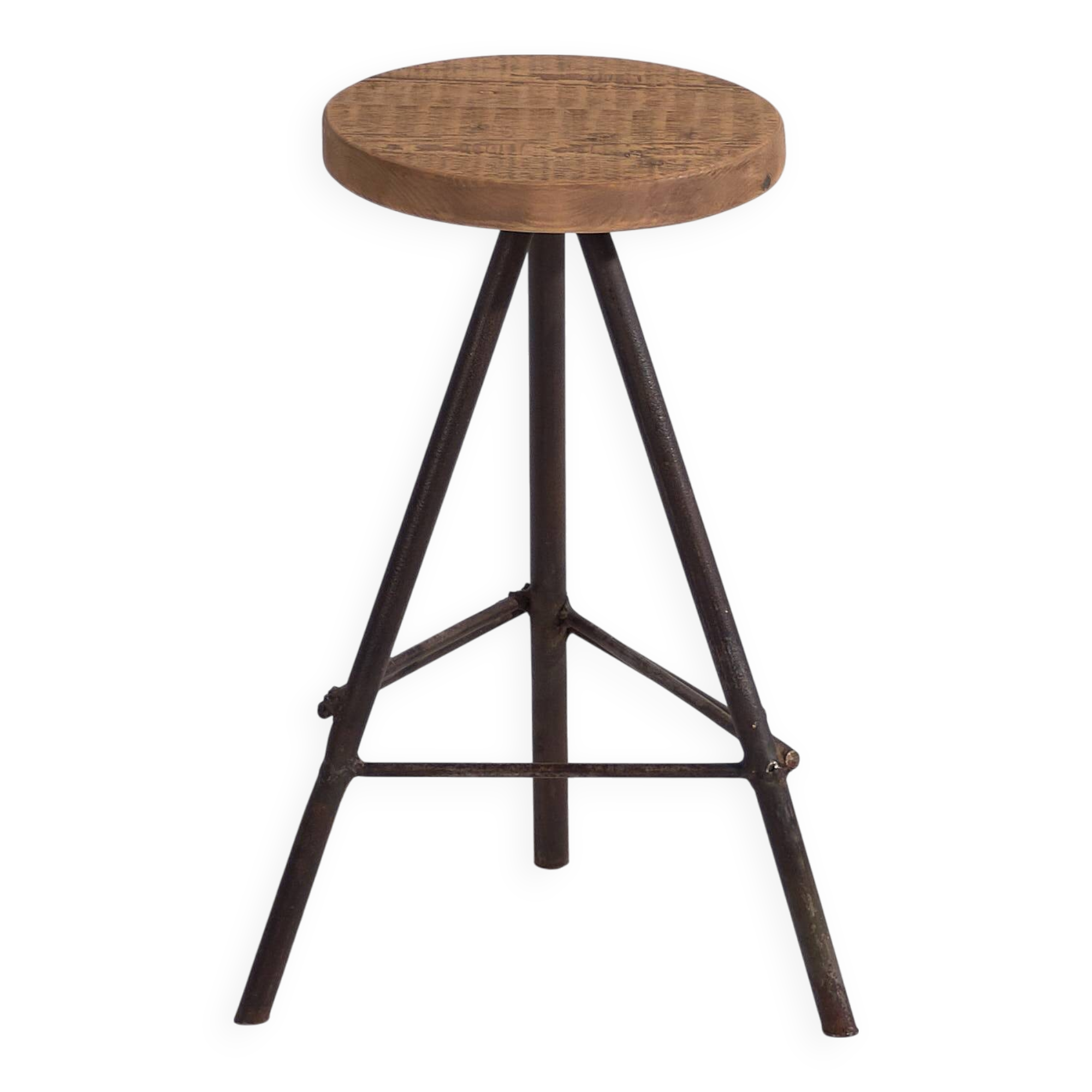 Round industrial style stool (c.1960) #1