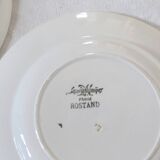 Set of 6 Sarreguemines flat plates, Rostand pattern