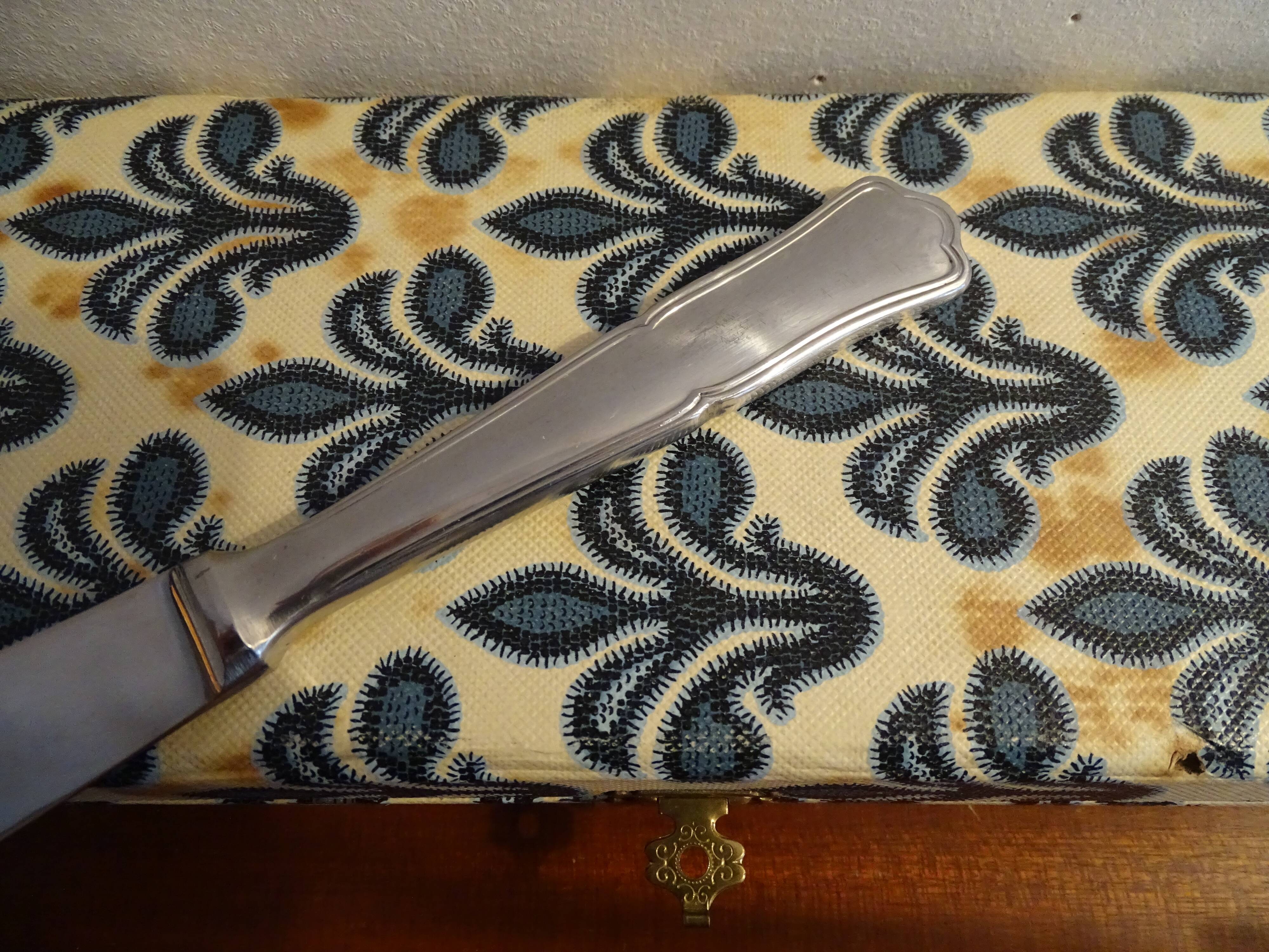 12 couteaux  forgés inox massif  vintage en écrin
