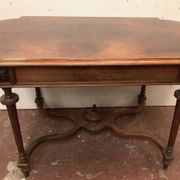 Napoleon III desk table in rosewood and 19th century veneer