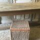 Chest in raffia or wicker