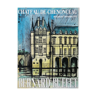 Bernard Buffet affiche Chateau de Chenonceau