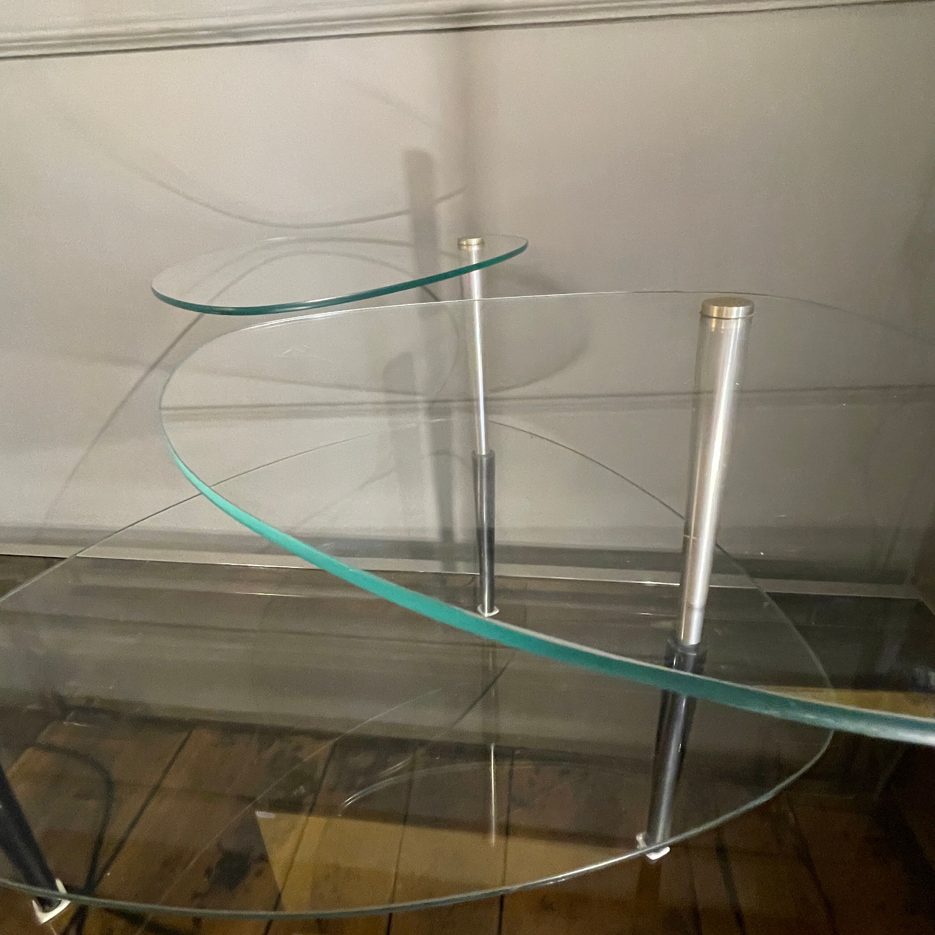 3-shelf store display coffee table, by Edoardo Paoli, ca 1950s