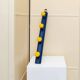 Pierre Sala Wardrobe in postmodern Memphis design - blue and yellow painted spruce wood armoire