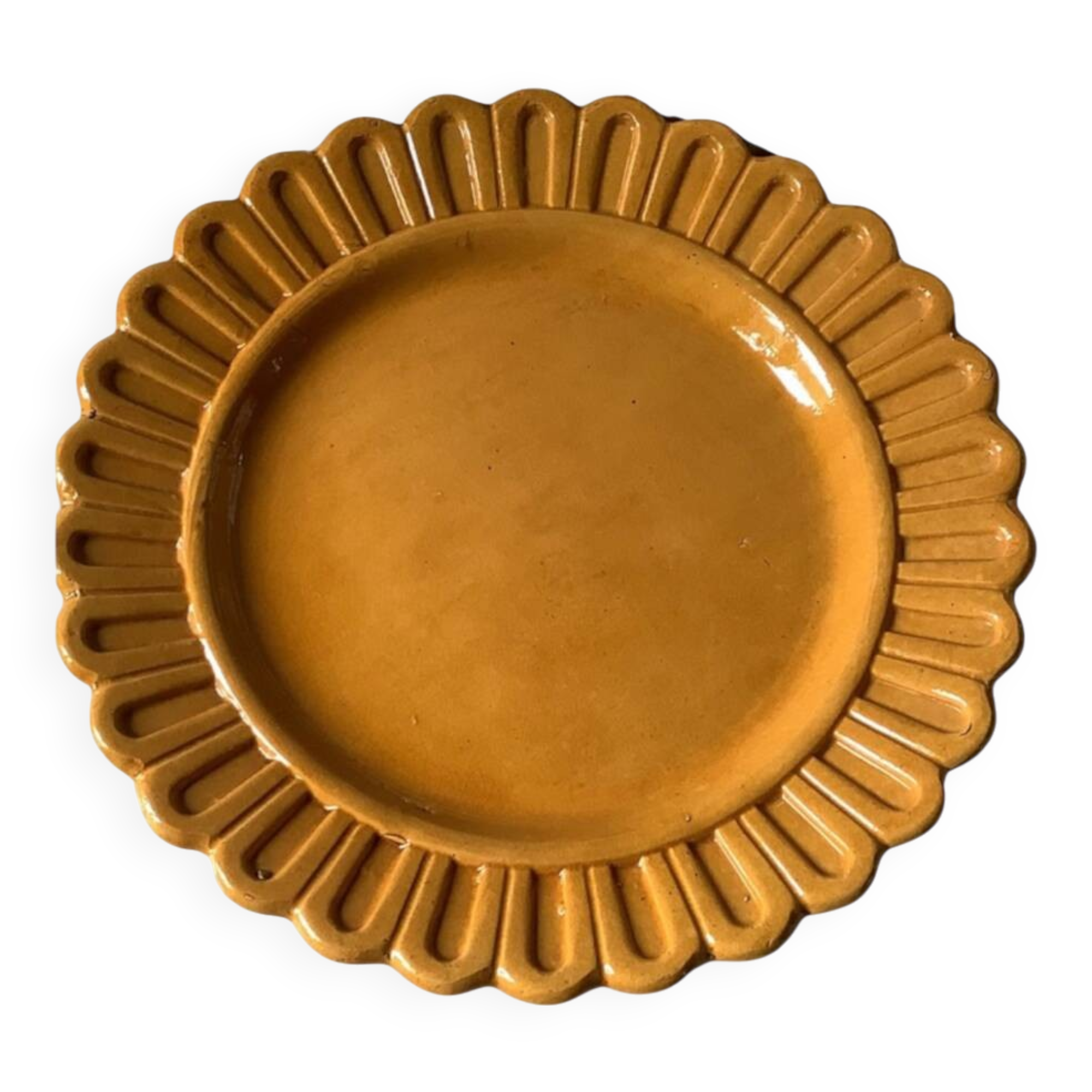 Grand plat “Soleil” en forme de fleur de