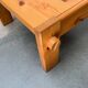 Vintage Scandinavian brutalist coffee table in Swedish pine by Yngve Ekström for Swedese, 1970s.