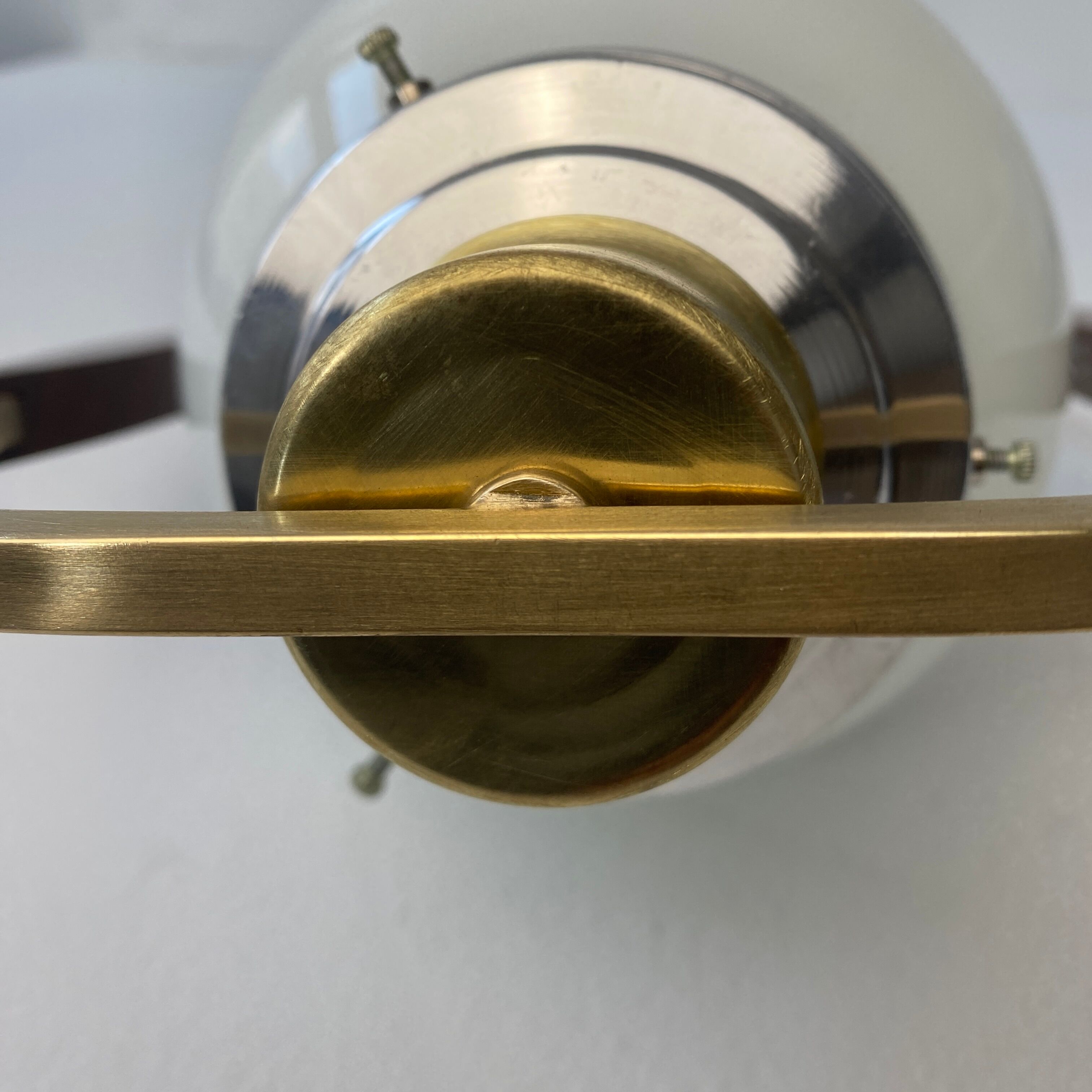 Old opaline pendant lamp 1950 vintage