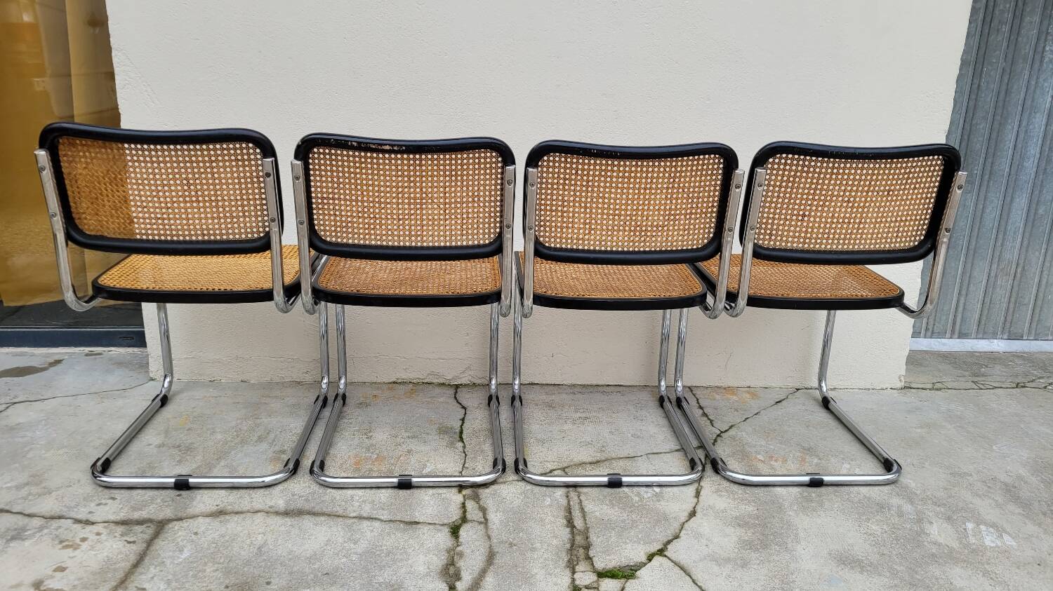 Set of 4 Marcel Breuer cesca black b32 chairs