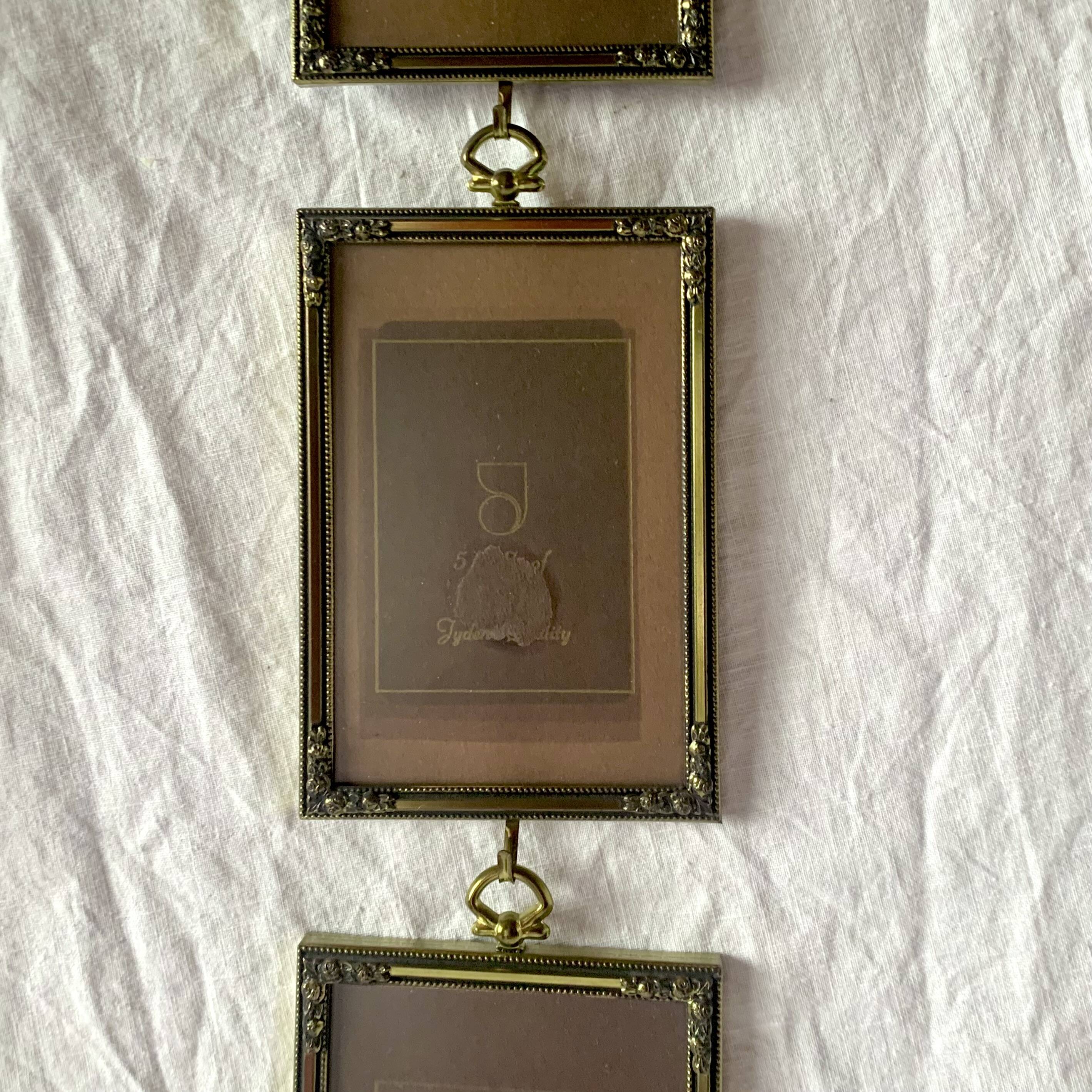 Set of 6 Jyden Vintage Gold Brass Picture Frames