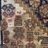 Antique tribal qashqai rug 275x157 cm, medium, oriental carpet truly shabby chic