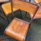 20 vintage school chairs in metal and wood design Mid-century vintage 1960 french Mullca