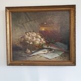 Nature morte Huile sur toile E. Guety