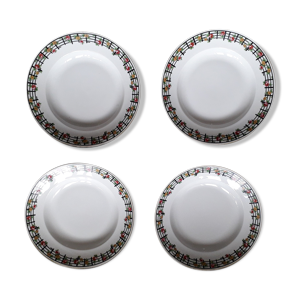Lot de 4 assiettes Limoges