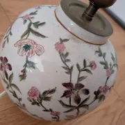 Vintage Chinese porcelain globe lamp