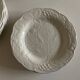 Set of 12 English earthenware plates Burleigh Davenport relief Vine leaf and strawberries