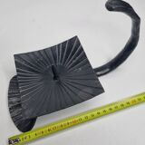 Art Deco wrought iron spade in the shape of Ginkgo Biloba leaf