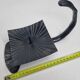 Art Deco wrought iron spade in the shape of Ginkgo Biloba leaf